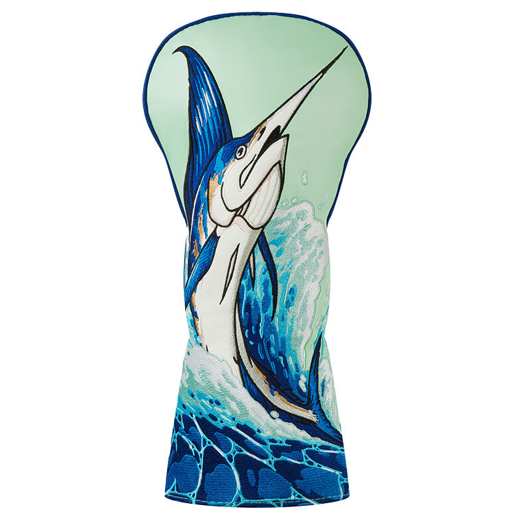  Luna Links Marlin Driver Headcover (Blue/Green) Premium Synthetic Leather With Embroidery