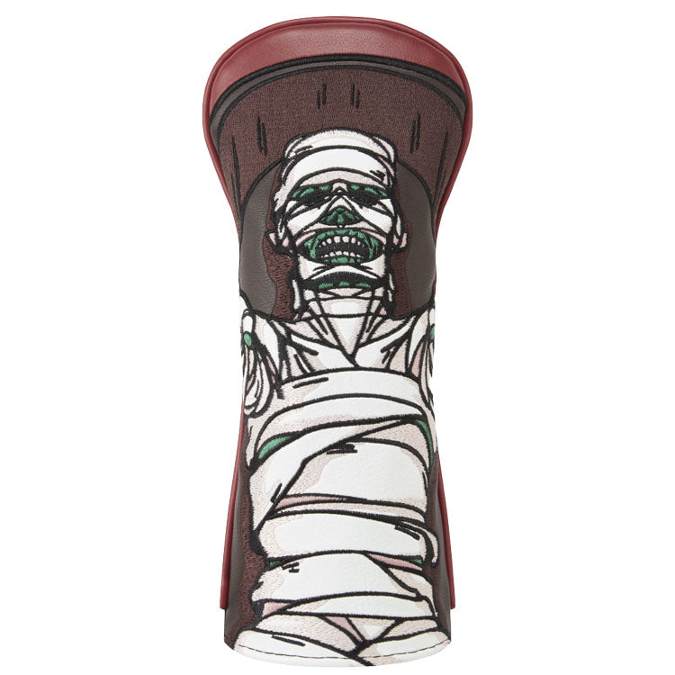  Luna Links Mummy Hybrid Headcover (Red/Black/White) Premium Synthetic Leather With Embroidery