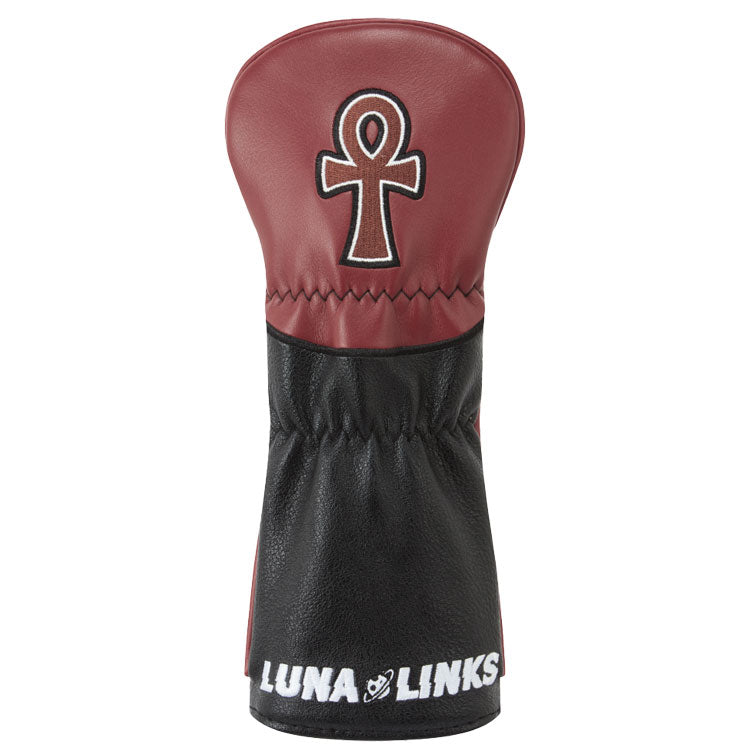  Luna Links Mummy Hybrid Headcover (Red/Black/White) Premium Synthetic Leather With Embroidery