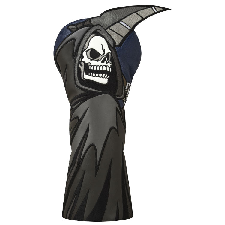  Luna Links Reaper Driver Headcover (Black/Red) Premium Synthetic Leather With Embroidery