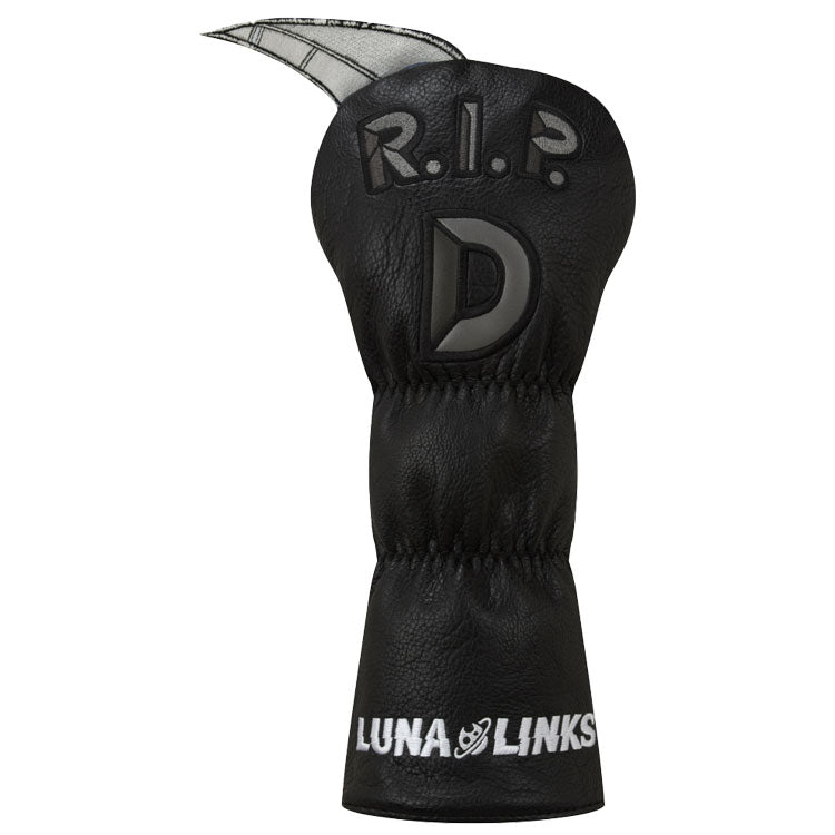  Luna Links Reaper Driver Headcover (Black/Red) Premium Synthetic Leather With Embroidery
