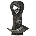  Luna Links Reaper Fairway Headcover (Black/Grey) Premium Synthetic Leather With Embroidery