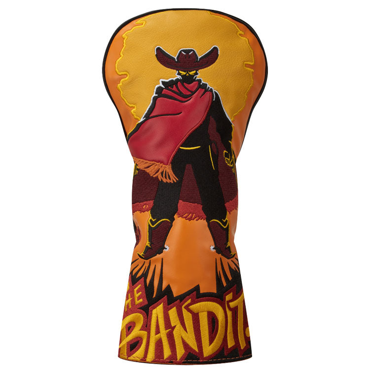  Luna Links The Bandit Driver Headcover (Orange) Premium Synthetic Leather With Embroidery