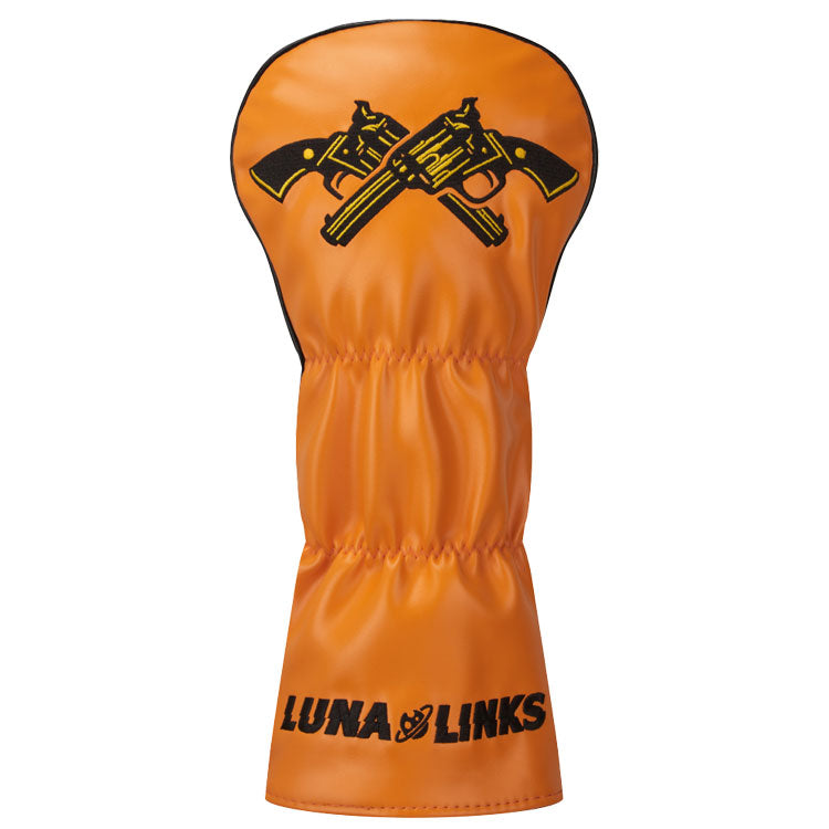  Luna Links The Bandit Driver Headcover (Orange) Premium Synthetic Leather With Embroidery