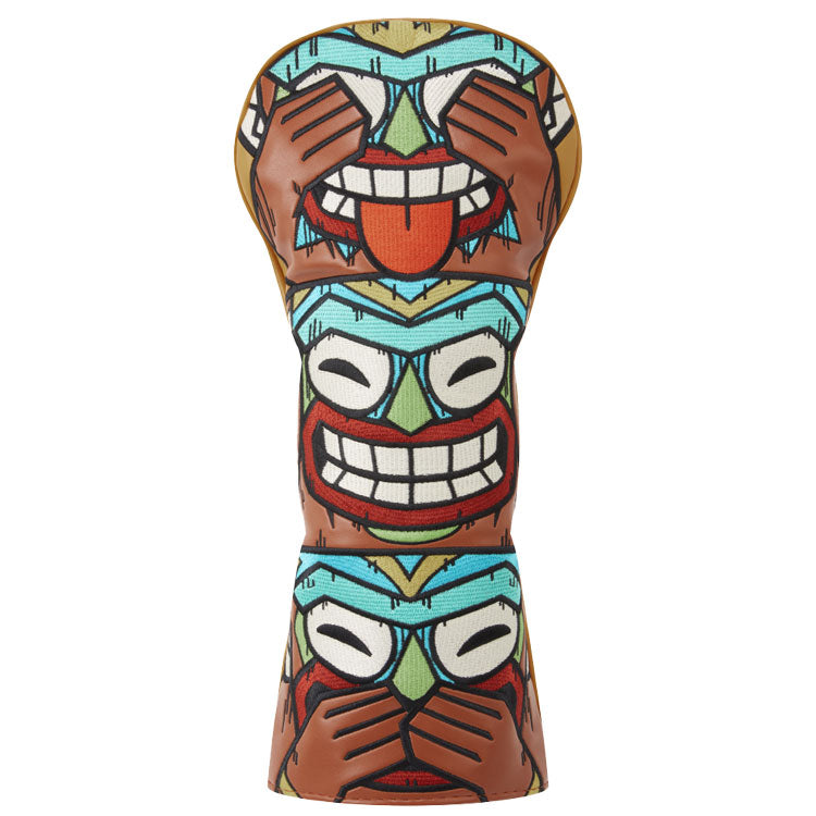  Luna Links Trio Of Wisdom Driver Headcover (Yellow/Multi) Premium Synthetic Leather With Embroidery