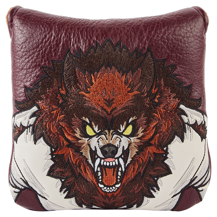  Luna Links Werewolf Mallet Putter Headcover (Red) Premium Synthetic Leather With Embroidery