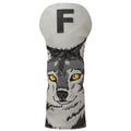  Luna Links Wolf Fairway Headcover (Grey) Premium Synthetic Leather With Embroidery