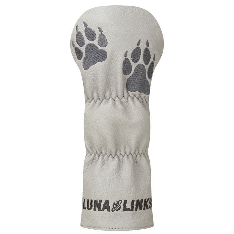  Luna Links Wolf Fairway Headcover (Grey) Premium Synthetic Leather With Embroidery
