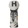  Luna Links Wolf Hybrid Headcover (Grey) Premium Synthetic Leather With Embroidery