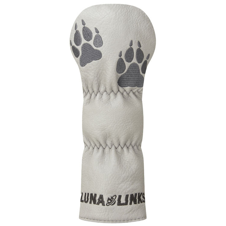  Luna Links Wolf Hybrid Headcover (Grey) Premium Synthetic Leather With Embroidery