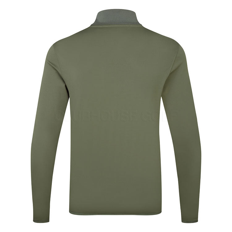  Lyle & Scott Tech 1/4 Zip Golf Sweater (Cactus Green) Lightweight Fleece With Iconic Gold Eagle