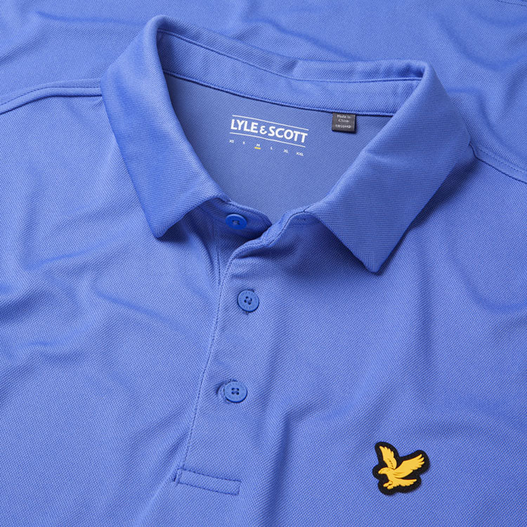  Lyle & Scott Tour Golf Polo Shirt (Purple Dusk) Technical Performance With Iconic Gold Eagle