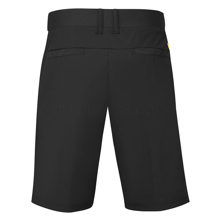  Lyle & Scott AirLight Tech Golf Shorts (Jet Black) Moisture-Wicking With Iconic Gold Eagle