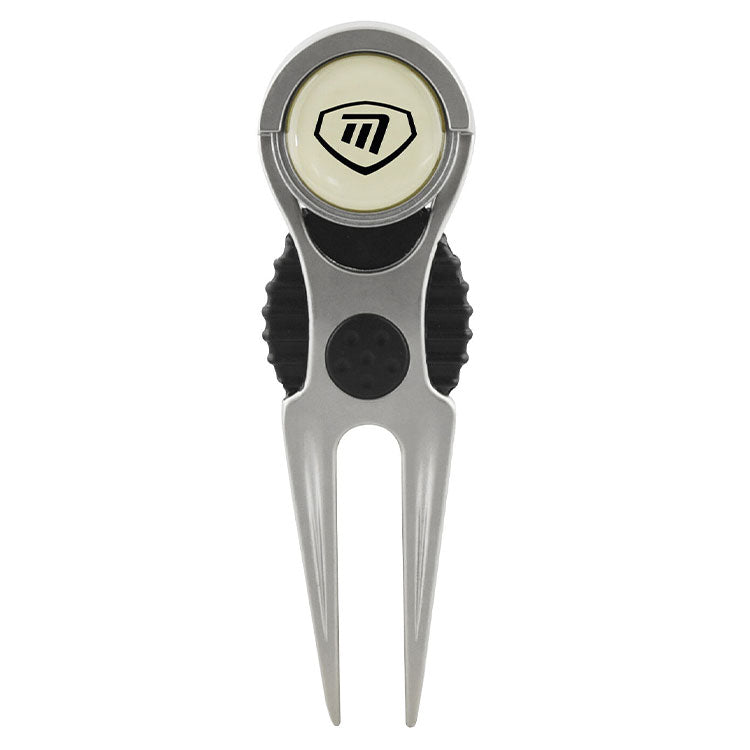  Masters Deluxe Golf Pitchfork With Ball Marker (Silver) Compact Design With Ball Marker