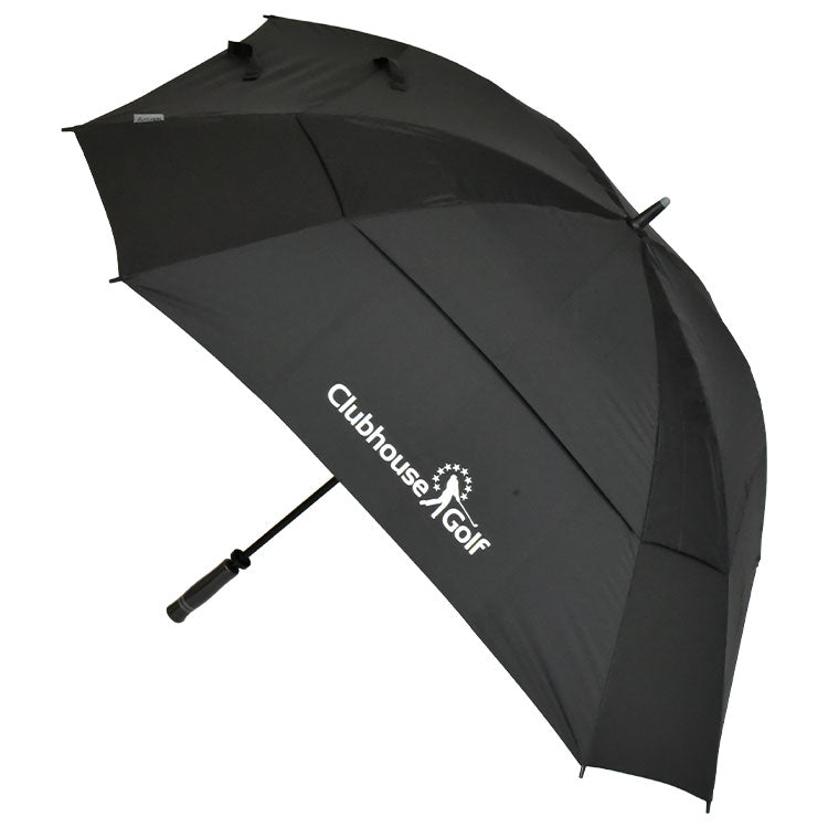  TourDri Clubhouse Golf Square Golf Umbrella (Black) Double Canopy Design With UV Protection