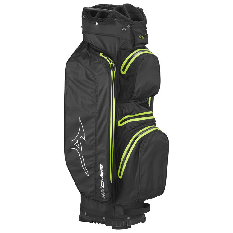  Mizuno BR-DRI Waterproof Golf Cart Bag (Black/Green) Lighter Construction With Waterproof Design