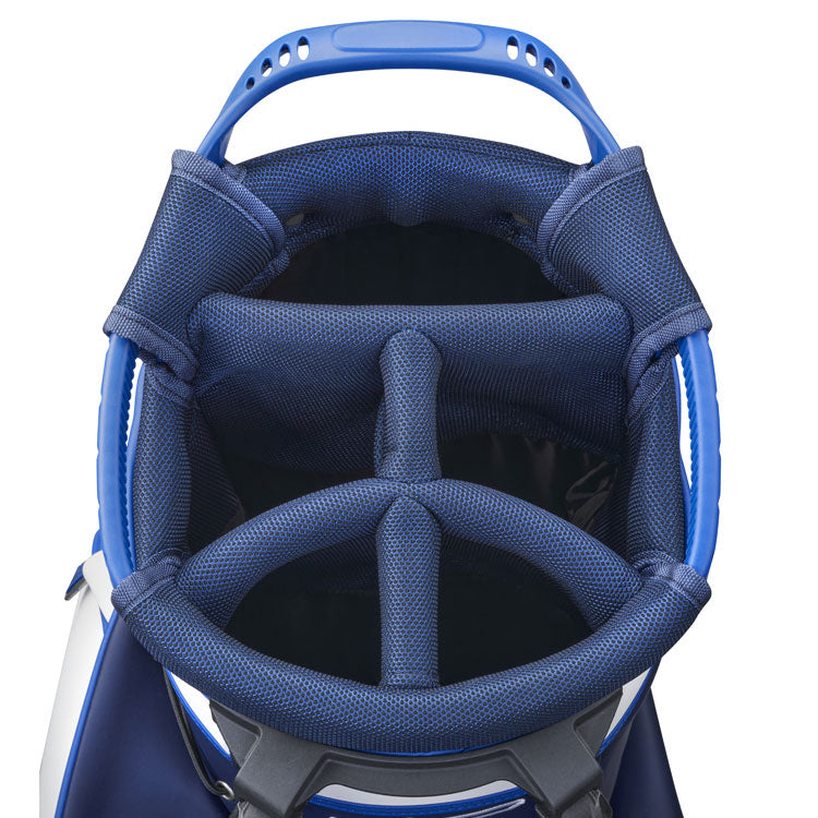  Mizuno Tour Golf Stand Bag (White/Staff Blue) Premium Design With Tour Inspired Branding