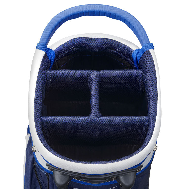  Mizuno Tour Light Weight Golf Stand Bag (White/Staff Blue) Hybrid Design With Premium Construction