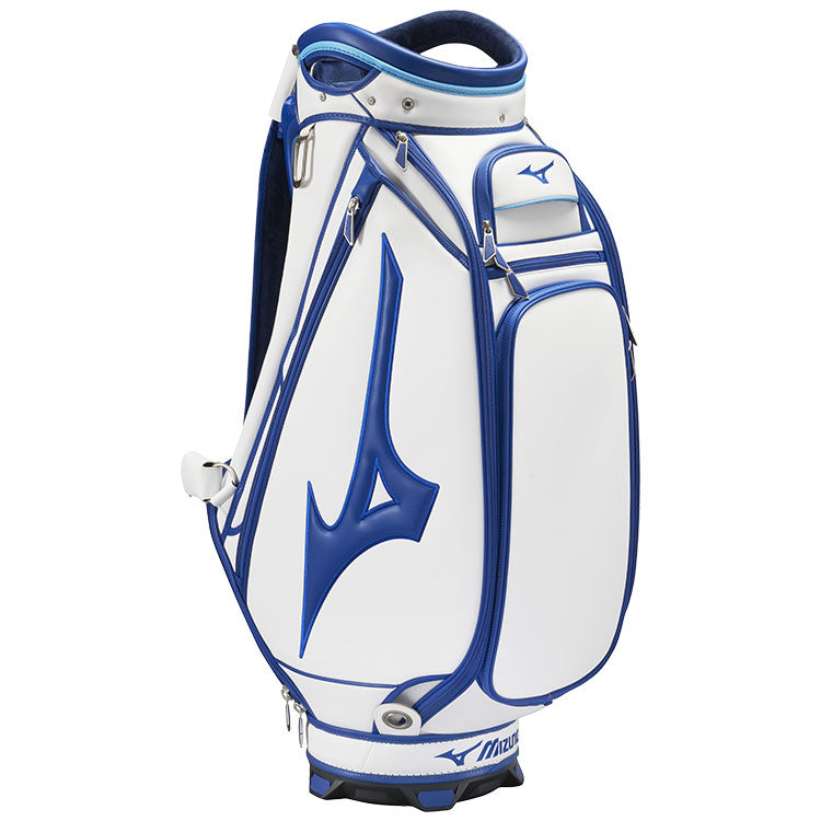  Mizuno Golf Tour Staff Bag (White/Blue) Premium Design With Tour Inspired Branding