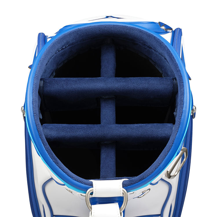  Mizuno Golf Tour Staff Bag (White/Blue) Premium Design With Tour Inspired Branding