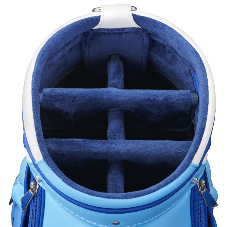  Mizuno Golf Tour Staff Bag (White/Staff Blue) Premium Design With Tour Inspired Branding
