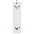  Mizuno RB Tri-Fold Golf Towel (White) Carabiner Quick Clip For Easy Attachment