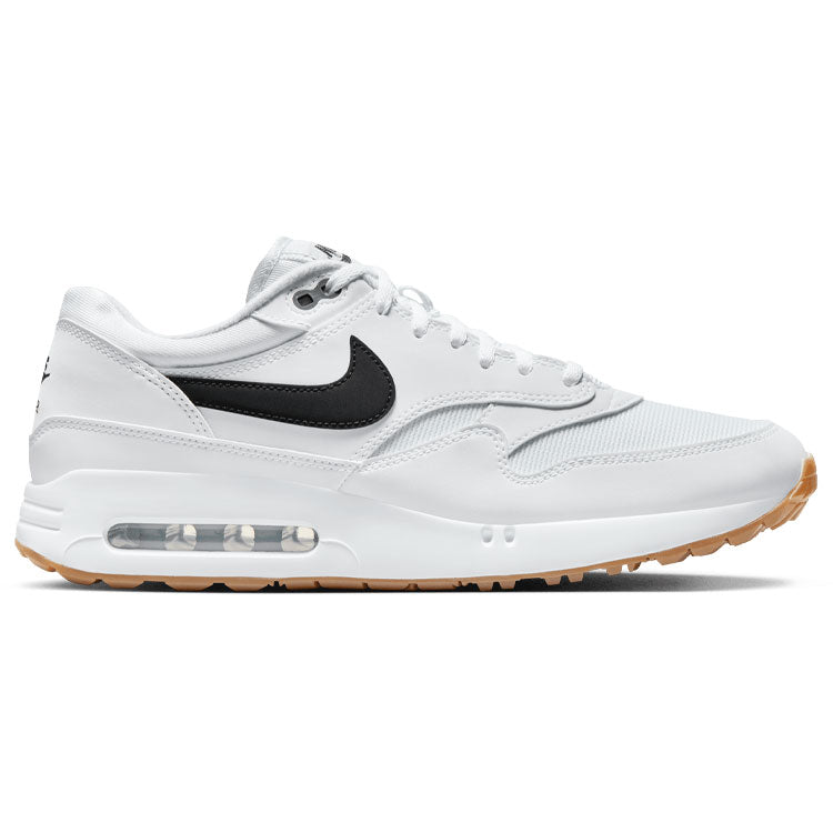  Nike Air Max 1 '86 OG Golf Shoes (White/Black/Gum Med Brown) Heritage Look With Visible Air Technology