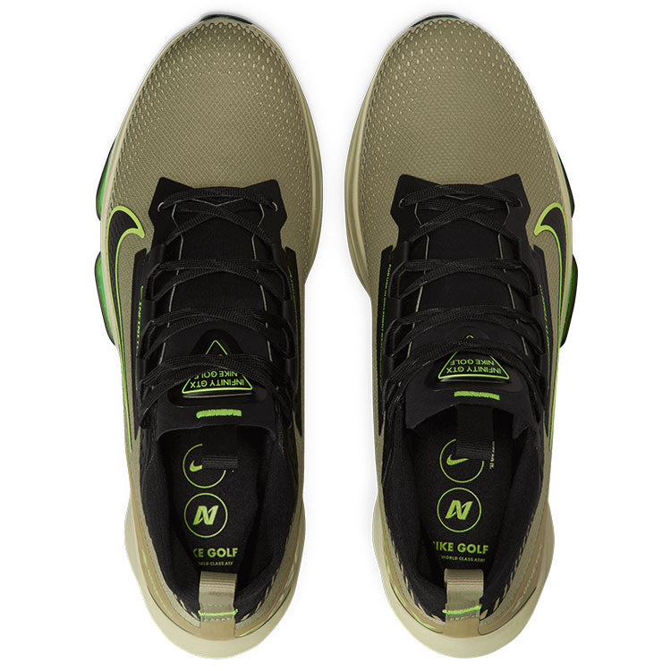 Nike Air Zoom Infinity Tour NEXT% 2 GTX Golf Shoes (Dusty Olive/Black/Volt) Exceptional Comfort With Gore-Tex Protection