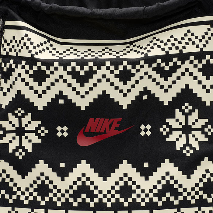 Nike Heritage Festive Drawstring Golf Bag (Black/Coconut Milk/University Red) Lightweight Design With Drawcord Closure