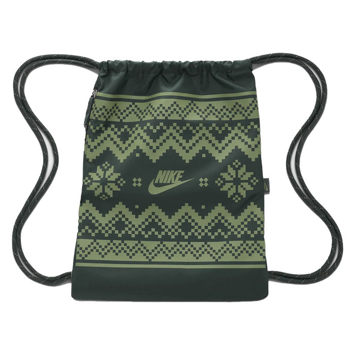  Nike Heritage Festive Drawstring Golf Bag (Vintage Green/Oil Green) Lightweight Design With Drawcord Closure