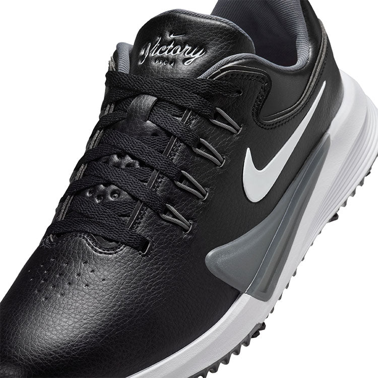  Nike Victory Pro 4 Golf Shoes (Black/White/Iron Grey) Unlock More Speed With Fly Wing