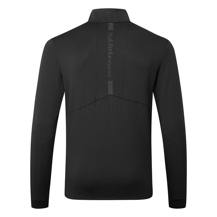  Peak Performance Chase 1/2 Zip Golf Sweater (Black) Technical Fabric With Extra Stretch