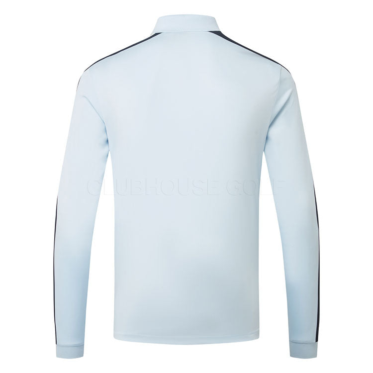  Peak Performance Player Long Sleeve Golf Polo Shirt (Cloud/Salute Blue) Technical Fabric With Quick-Drying