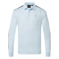  Peak Performance Player Long Sleeve Golf Polo Shirt (Cloud/Salute Blue) Technical Fabric With Quick-Drying