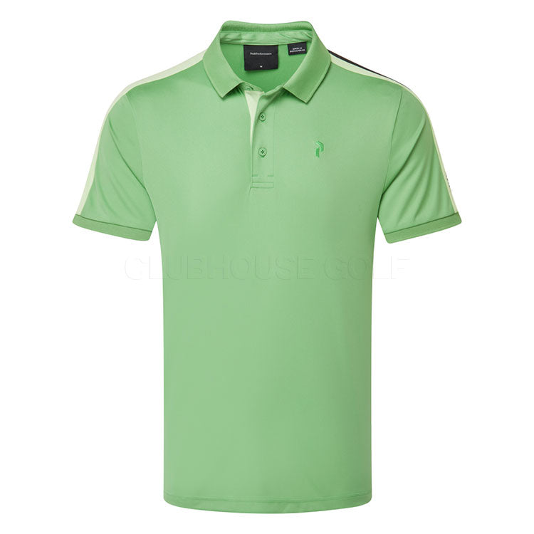  Peak Performance Player Golf Polo Shirt (Peppermint/Vivid Green) Technical Fabric With Quick-Drying