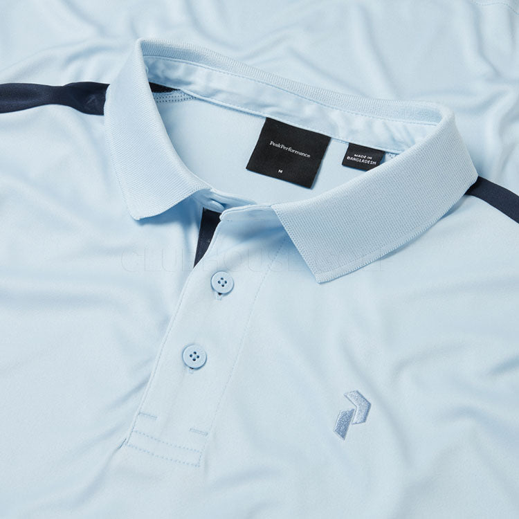 Peak Performance Player Golf Polo Shirt (Cloud/Blue Shadow) Technical Fabric With Quick-Drying
