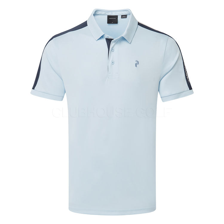  Peak Performance Player Golf Polo Shirt (Cloud/Blue Shadow) Technical Fabric With Quick-Drying