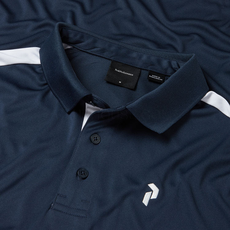  Peak Performance Player Golf Polo Shirt (Blue Shadow/White) Technical Fabric With Quick-Drying