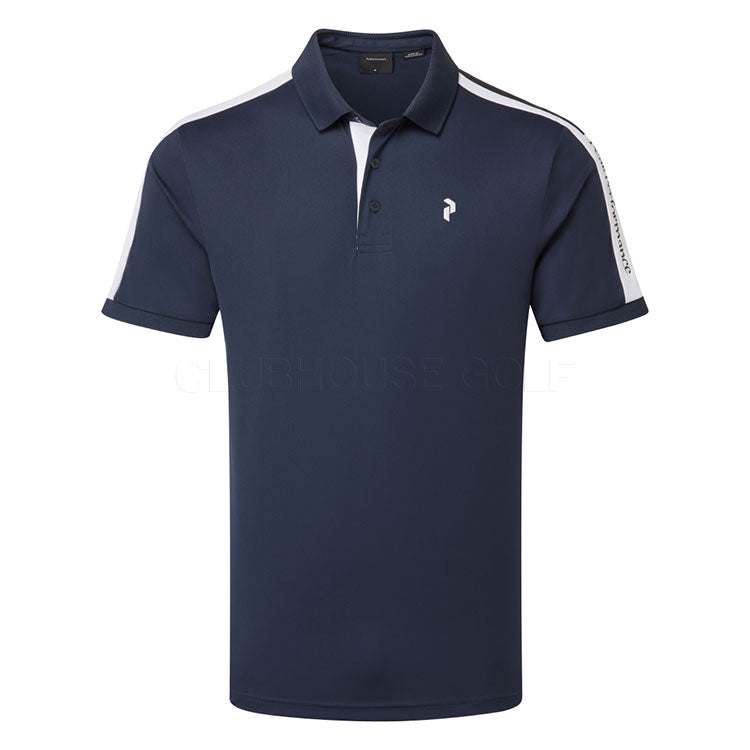  Peak Performance Player Golf Polo Shirt (Blue Shadow/White) Technical Fabric With Quick-Drying