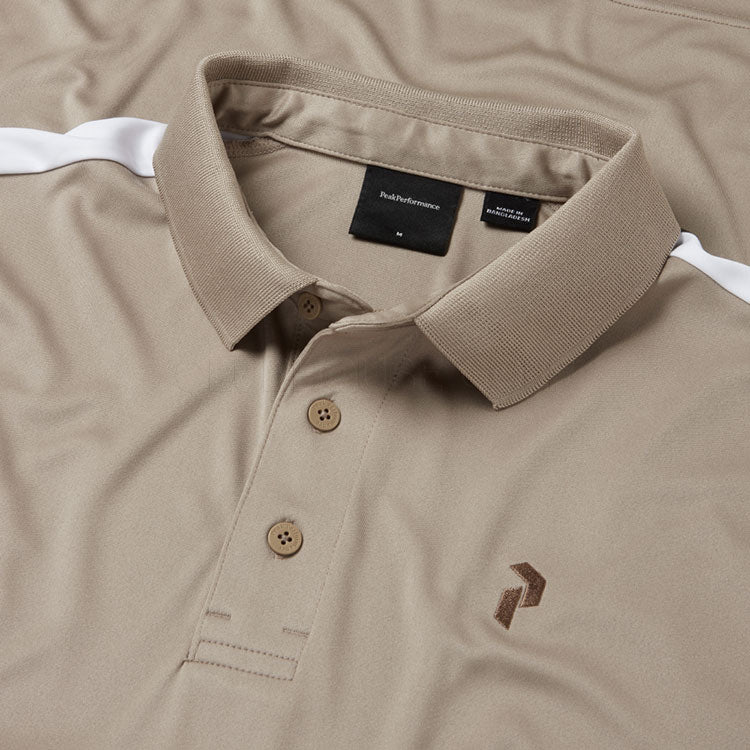  Peak Performance Player Golf Polo Shirt (Avid Beige/White) Technical Fabric With Quick-Drying