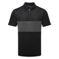  Peak Performance Player Zip Golf Polo Shirt (Black/Motion Grey) Technical Fabric With Quick-Drying