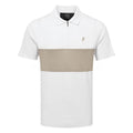  Peak Performance Player Zip Golf Polo Shirt (White/Avid Beige) Technical Fabric With Quick-Drying