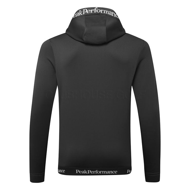  Peak Performance Rider Tech Full Zip Golf Hoodie (Black) Brushed Back Fleece For Extra Warmth