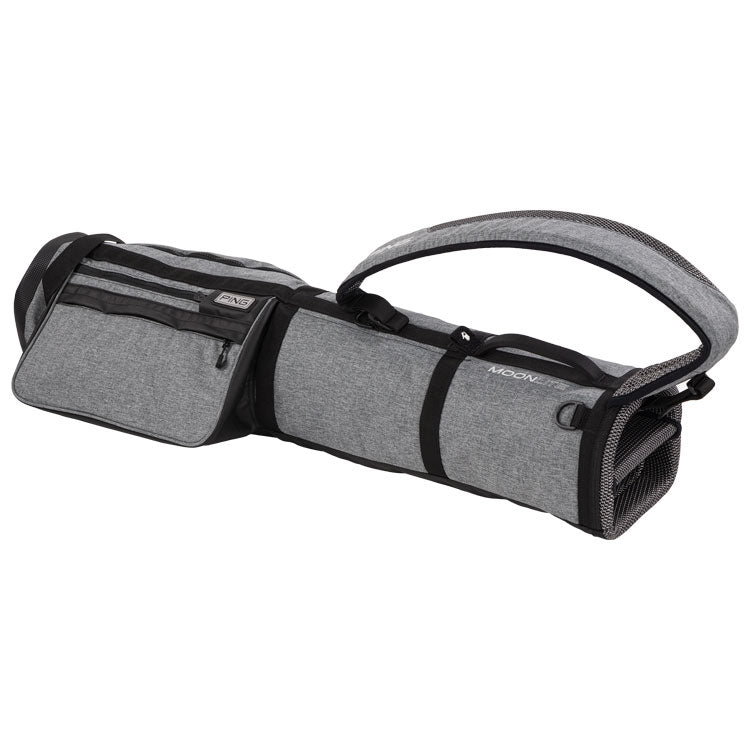 Ping Moonlite Golf Pencil Bag (Heather Grey/Black) Lightweight Design With Cushioned Strap