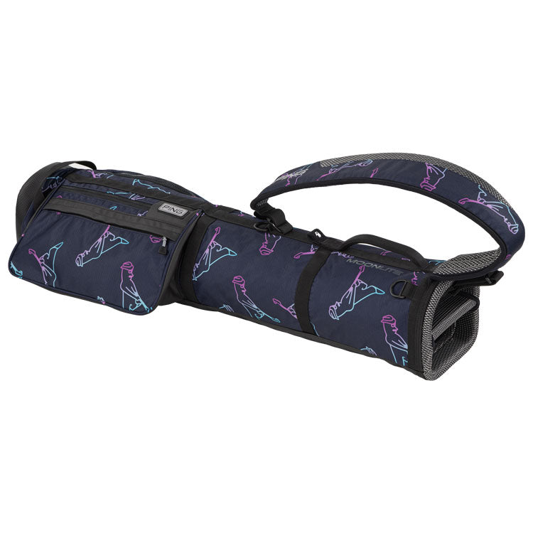  Ping Moonlite Golf Pencil Bag (Navy/Mr Ping) Lightweight Design With Cushioned Strap