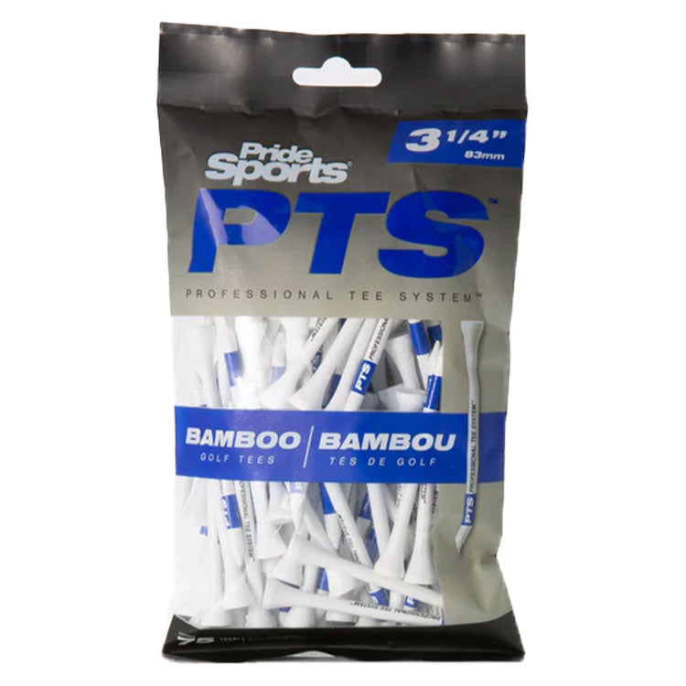  Pride PTS Bamboo 3 1/4" Golf Tees (75 Pack) (Blue) Includes 75 Bamboo Tees Per Pack