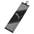  Puma Tri-Fold Golf Towel (Black/Grey) Super Absorbent With Vibrant Design