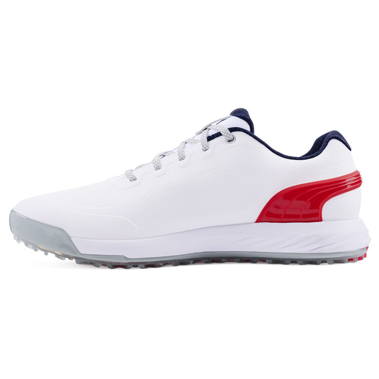  Puma Alphacat Nitro Golf Shoes (White/Red/Puma Navy) Exceptional Comfort With Innovative Cushioning