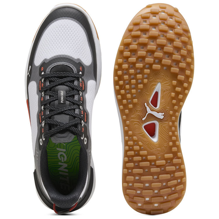  Puma Ignite Elevate X Golf Shoes (Puma White/Puma Black) Superior Step-In Comfort With IGNITE FOAM
