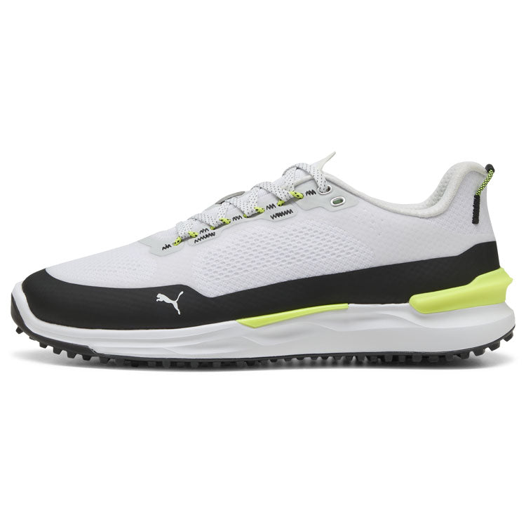  Puma Ignite Elevate X Golf Shoes (Puma White/Puma Black/Safety Yellow) Superior Step-In Comfort With IGNITE FOAM